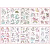 Pegatinas de tatuaje de unicornio para niños, diseños de dibujos animados coloridos y divertidos, ideales para fiestas y manualidades, fáciles de aplicar y quitar, perfectas para añadir magia a la vida de los más pequeños.