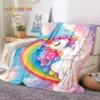 Manta 3D de unicornio suave para cama y sofá, ideal para niñas, aporta calidez y confort, diseño encantador, perfecta para descanso y juego, regalo especial para cumpleaños y Navidad.
